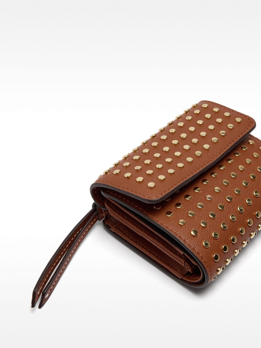 Cartera Con Tachuelas camel