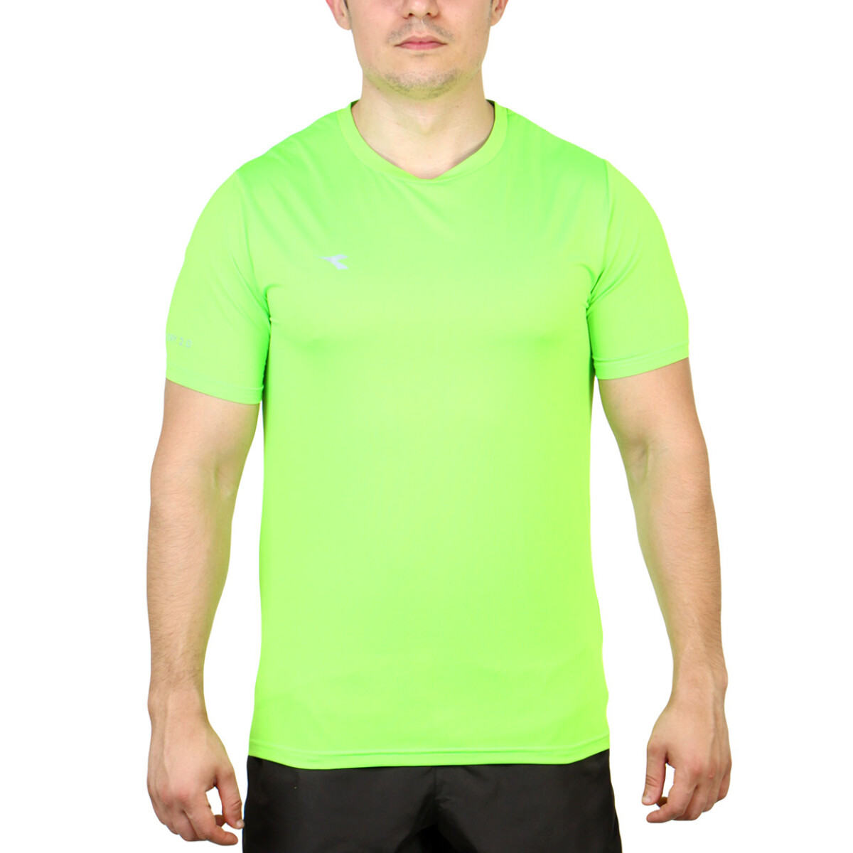 Remera Deportiva Hombre Diadora - Verde Fluo 