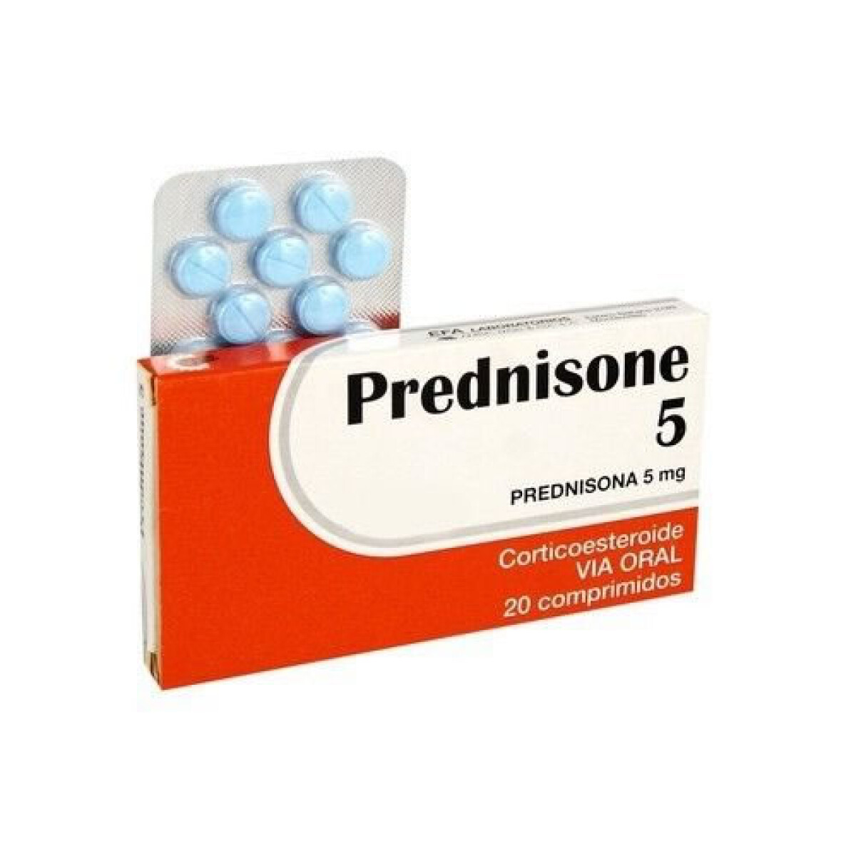Prednisone EFA 5 mg x20 Comprimidos | Tratamiento Antiinflamatorio 