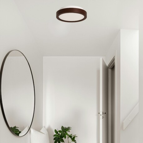 Plafón LED pequeño moderno, Dimerizable 15W 20CM MARRÓN CAFÉ