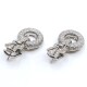 Par de caravanas oro 18k y brillantes Par de caravanas oro 18k y brillantes