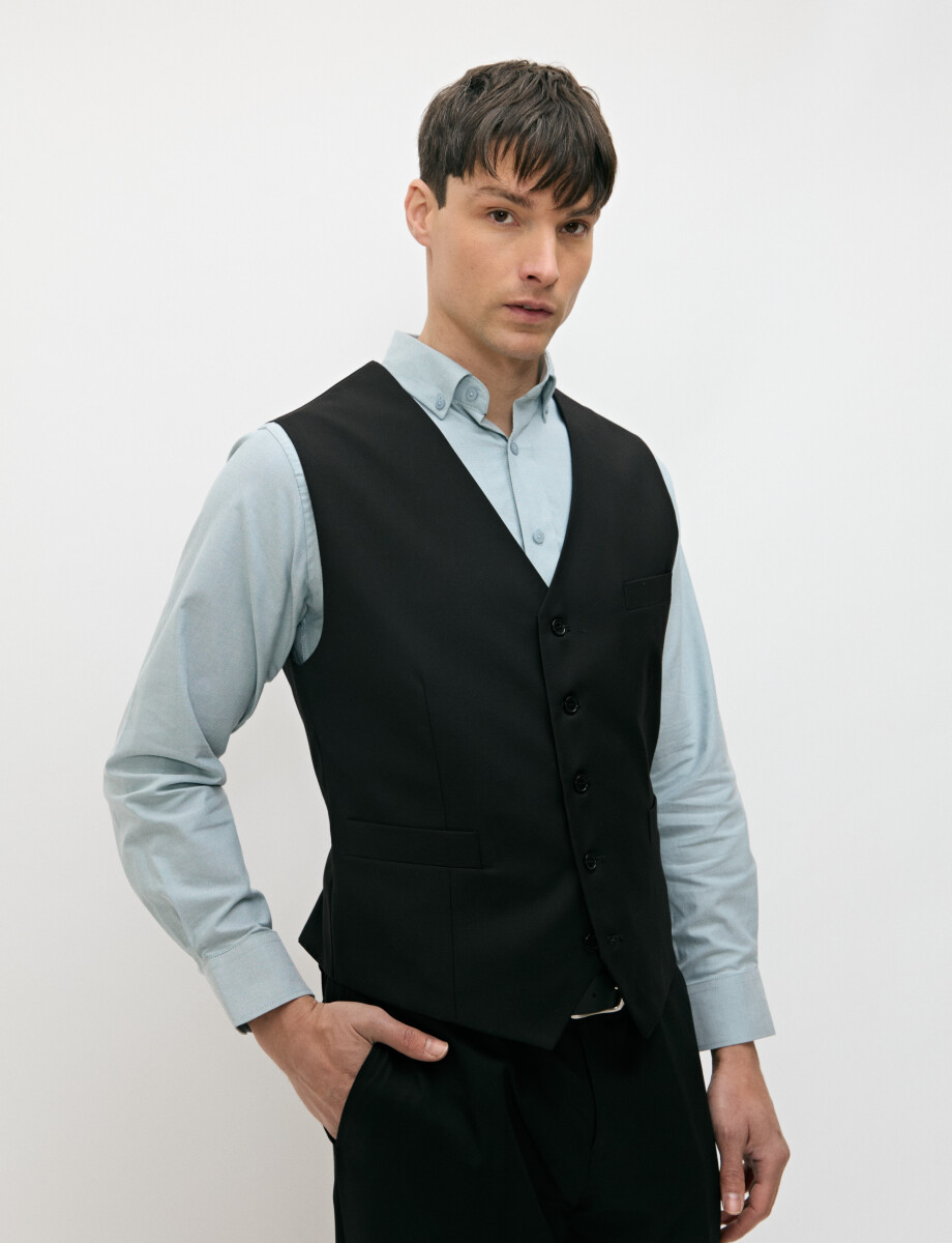 470699 CHALECO VESTIR HARRINGTON LABEL Negro