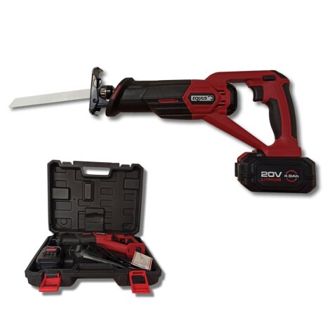 Sierra Recíproca Sable Inalámbrica con Batería y Cargador ROJO-NEGRO