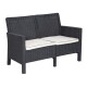 Sofá NOVA exterior resina simil ratan 2 asientos 2 almohadones Sofá NOVA exterior resina simil ratan 2 asientos 2 almohadones