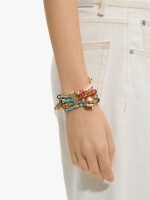 Pulsera Elástica Cuentas De Cerámica multicolor