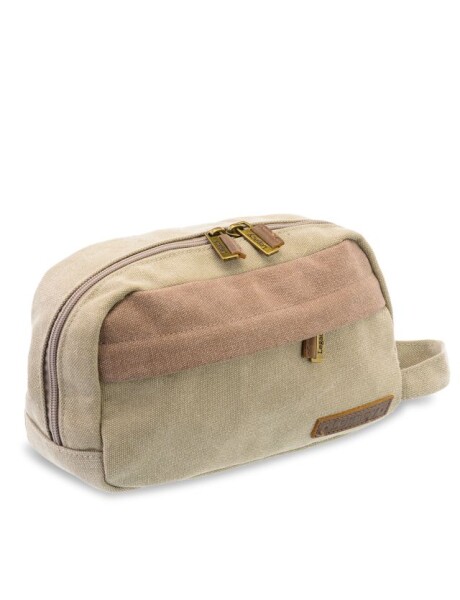 NECESSAIRE DE LONA BICOLOR Oliva