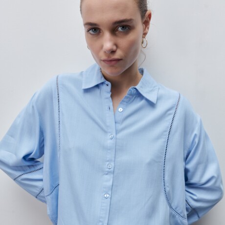 CAMISA YUKA Celeste