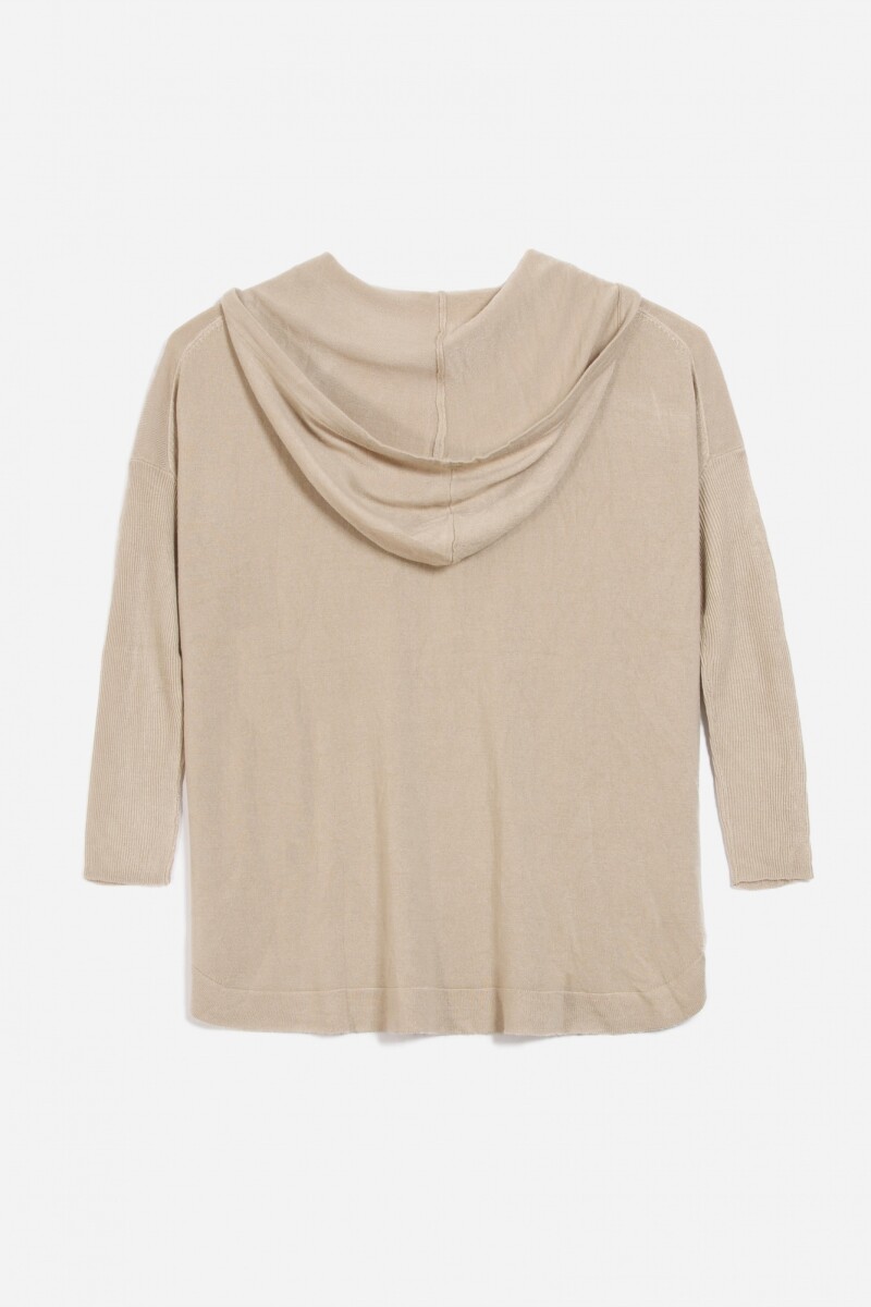 Sweater oversized con capucha BEIGE