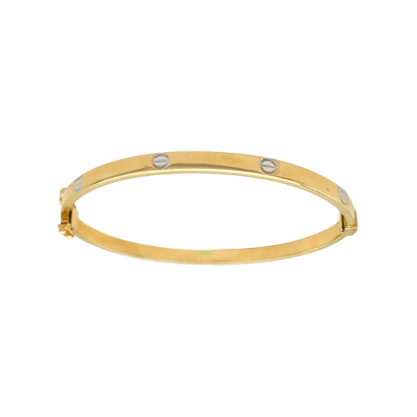 Brazalete Pulsera Cartier-Oro Bajo-Sin Piedra-BR8001 sinpiedra