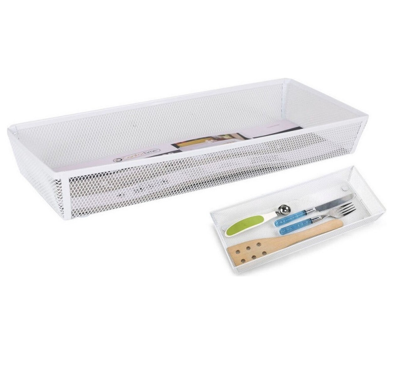 Organizador de Cajón Confortime Metálico Blanco 37,5x15,2 cm 