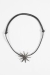 Collar dije estrella irregular acero plateado