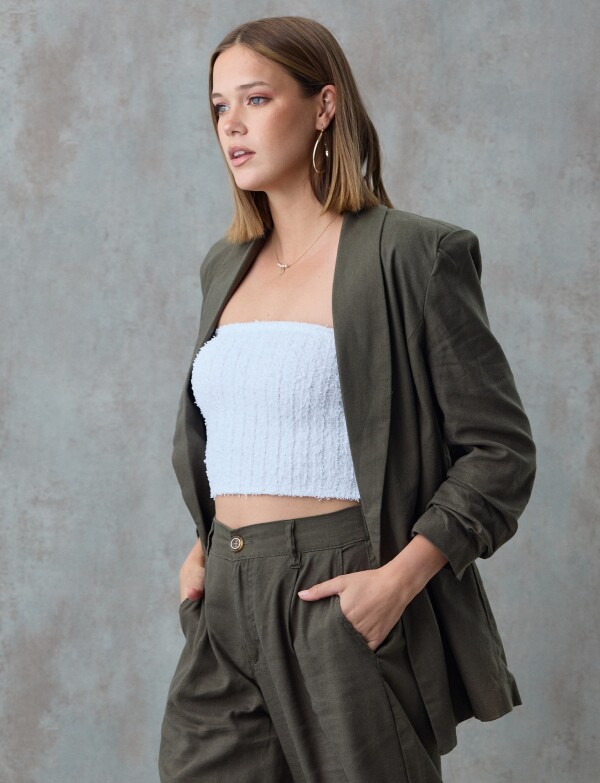 Blazer Lino Mga Frun VERDE