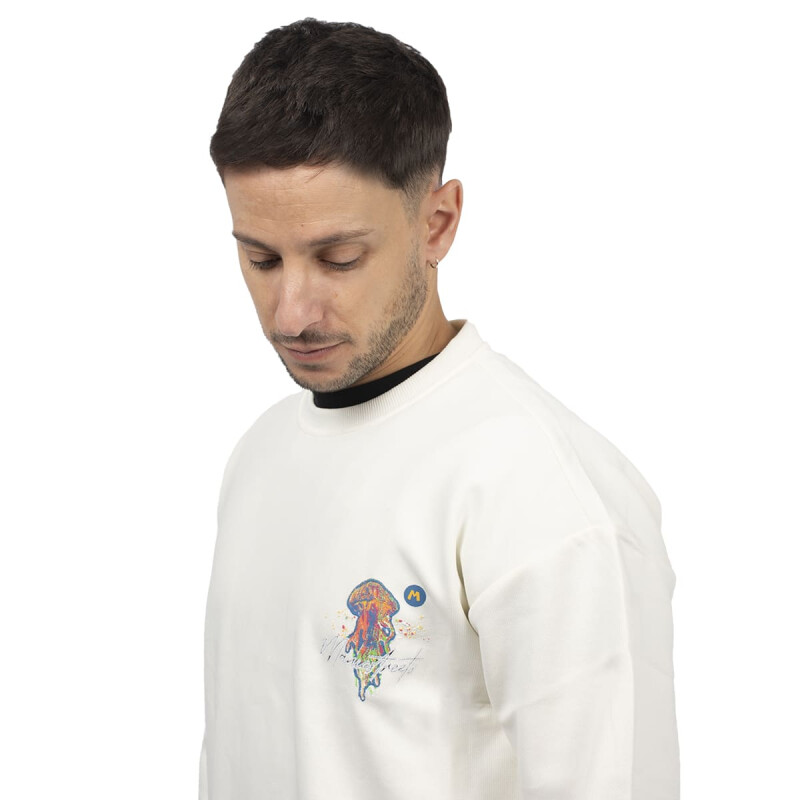 BUZOS ACTIVE HODDIE CON ESTAMPA Unisex - XC03 Blanco