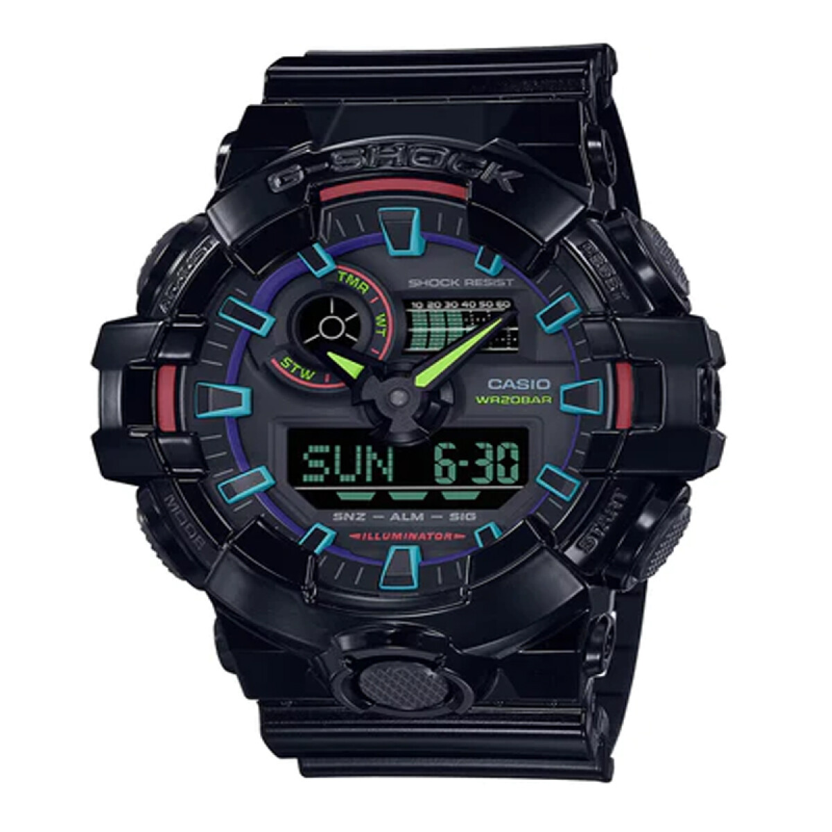 Reloj G-Shock Casio Analógico-Digital Hombre GA-700RGB-1ADR 