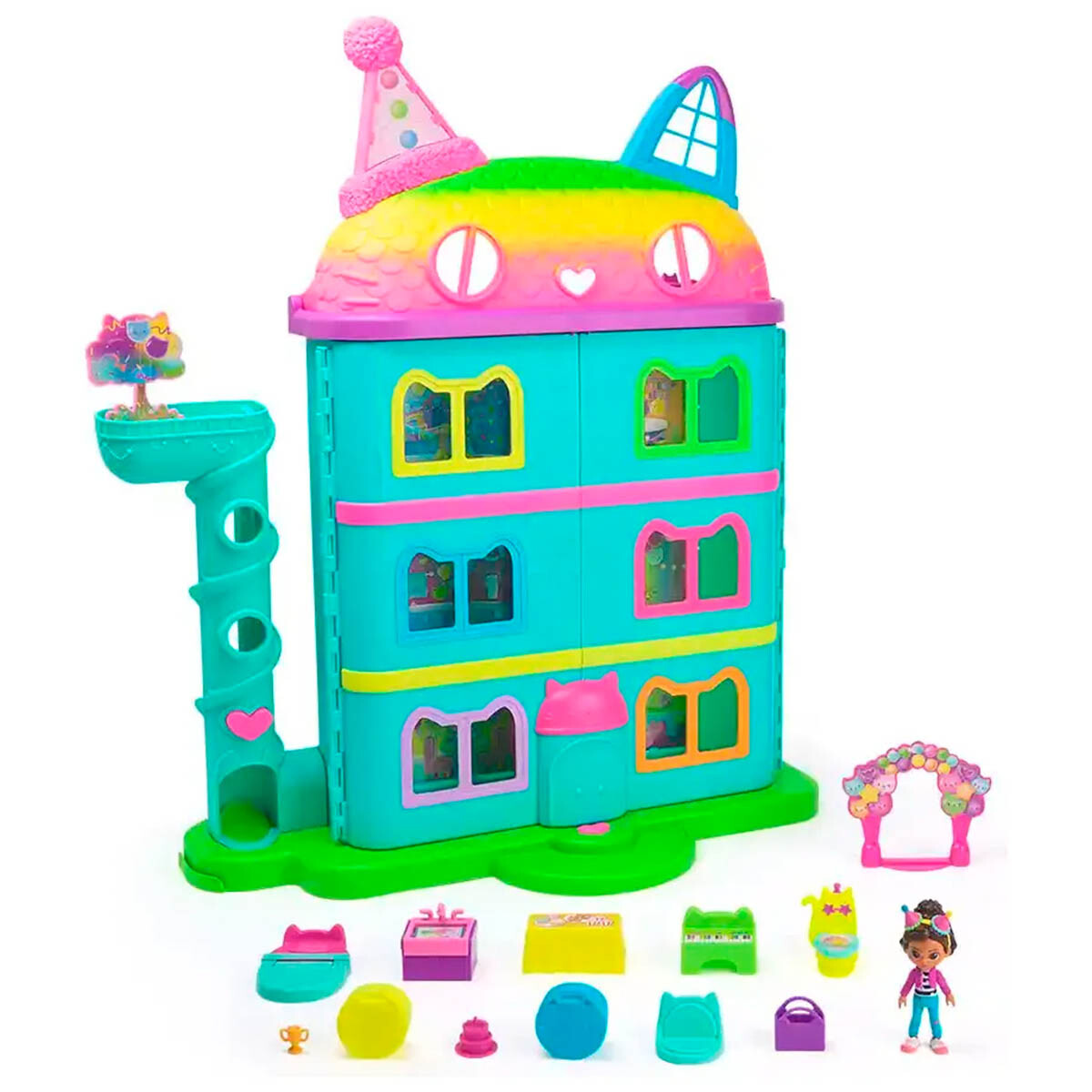 Casa De Muñecas Gabby 4 Pisos Con Sonido + Accesorios 