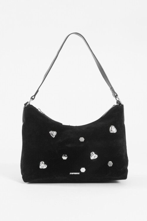 Bandolera vintage tachas strass negro