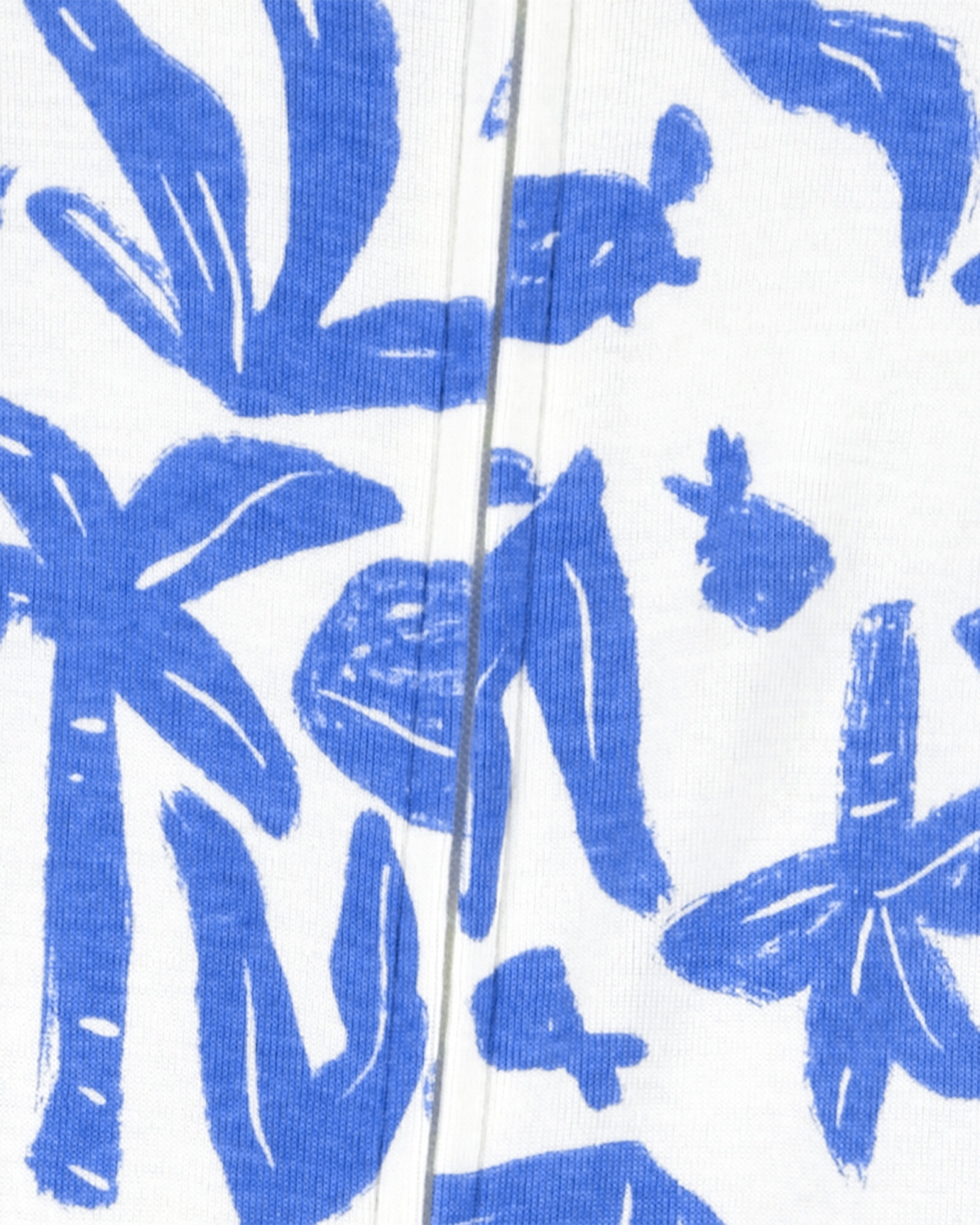 Pijama una pieza de algodón, con pie, diseño palmeras Pijama una pieza de algodón, con pie, diseño palmeras