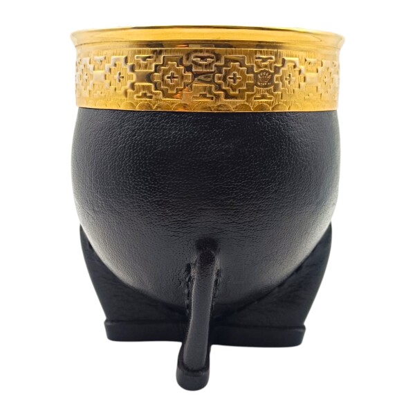 MATE IMPERIAL ALPACA BAÑADO EN ORO - 62 negrouniforme