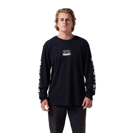 Remera Rivvia Flower Map Ls Negro