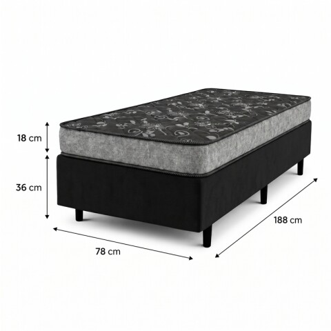 Sommier Vital 1 Plaza Colchón Espuma Reversible Matelaseado 78 x 188 x 18 cm Sommier Vital 1 Plaza Colchón Espuma Reversible Matelaseado 78 x 188 x 18 cm