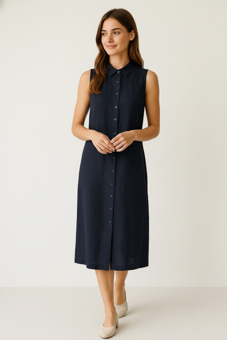 Vestido Vessia Azul Noche