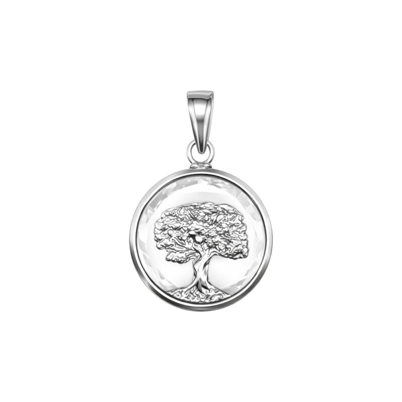 Dije arbol de la vida - Plata 925 - cuarzo cristal - CP4666 conpiedra
