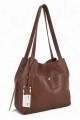 Cartera mujer 100% cuero Marrón