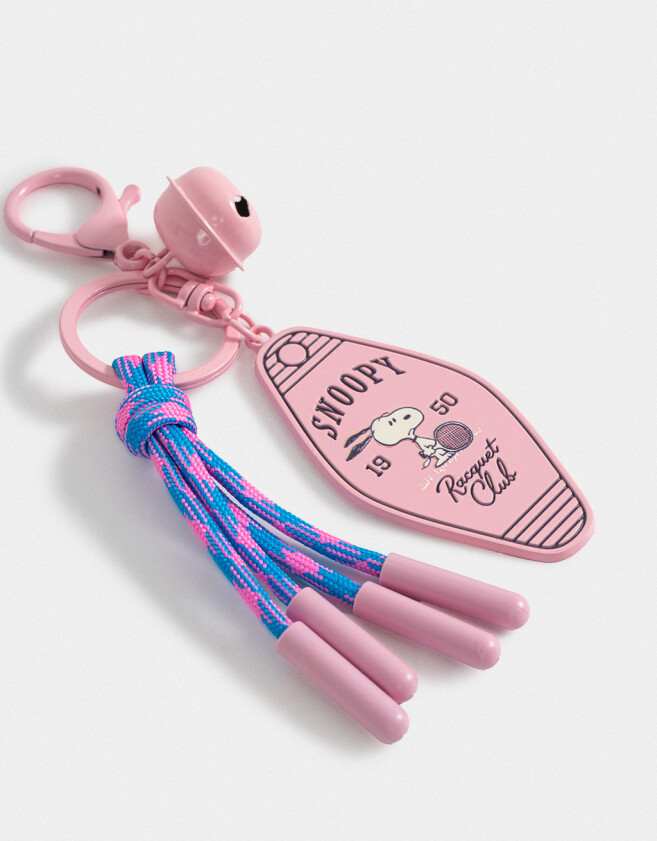 Llavero Llavero Y Charm De "snoopy" - Rosa Claro
