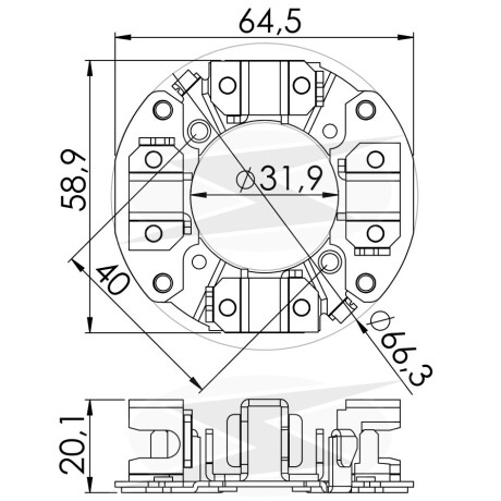 PORTA CARBONES TOYOTA DENSO-MAR-HILUX 2.4 FIAT PALIO/SIENA=P8201 7X16X16 UNIFAP PORTA CARBONES TOYOTA DENSO-MAR-HILUX 2.4 FIAT PALIO/SIENA=P8201 7X16X16 UNIFAP