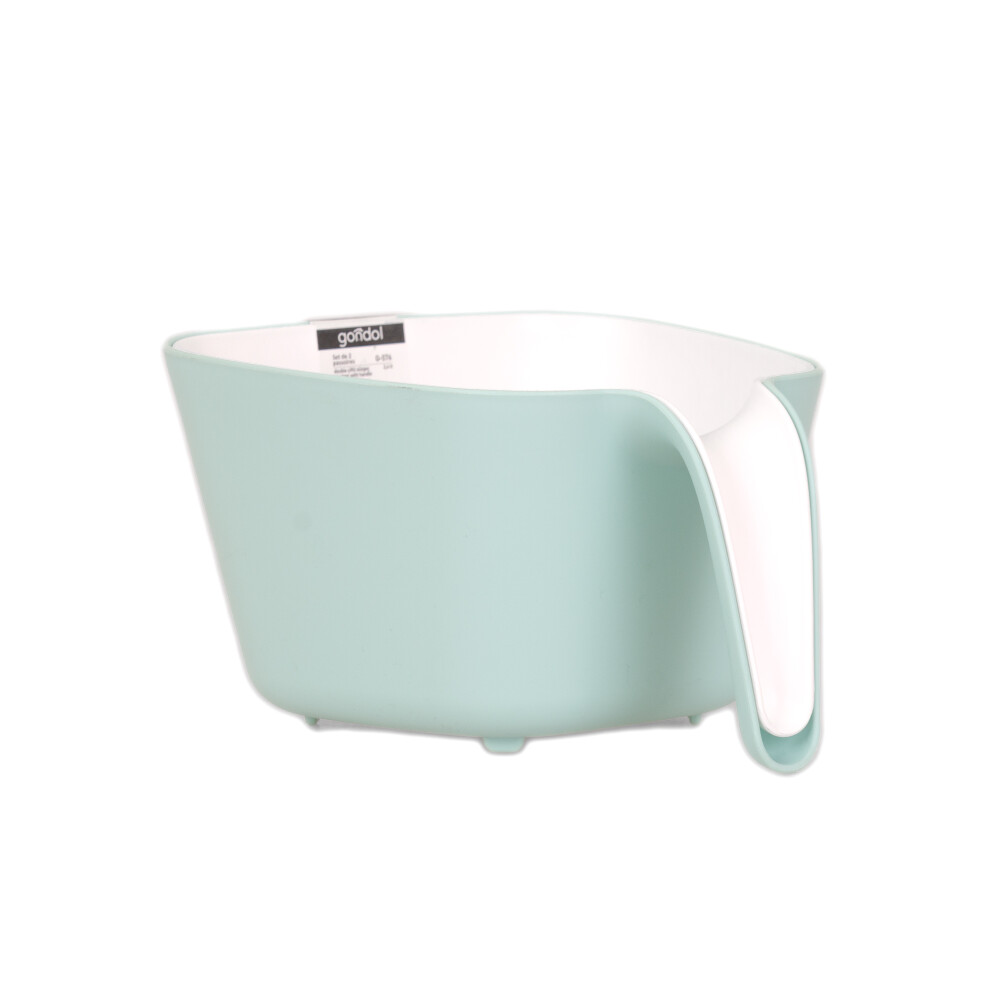 COLADOR DOBLE CON ASA PLASTICO MULTICOLOR 2,4LTS