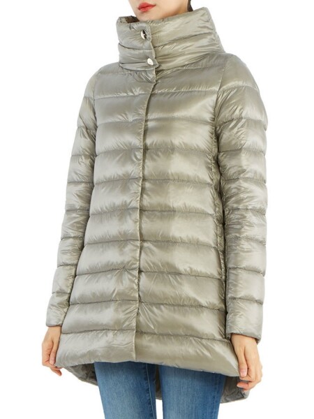 Herno-Campera de nylon rellena de plumas, Amelia Gris