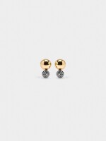 Pendientes De Esferas Con Cristales dorado