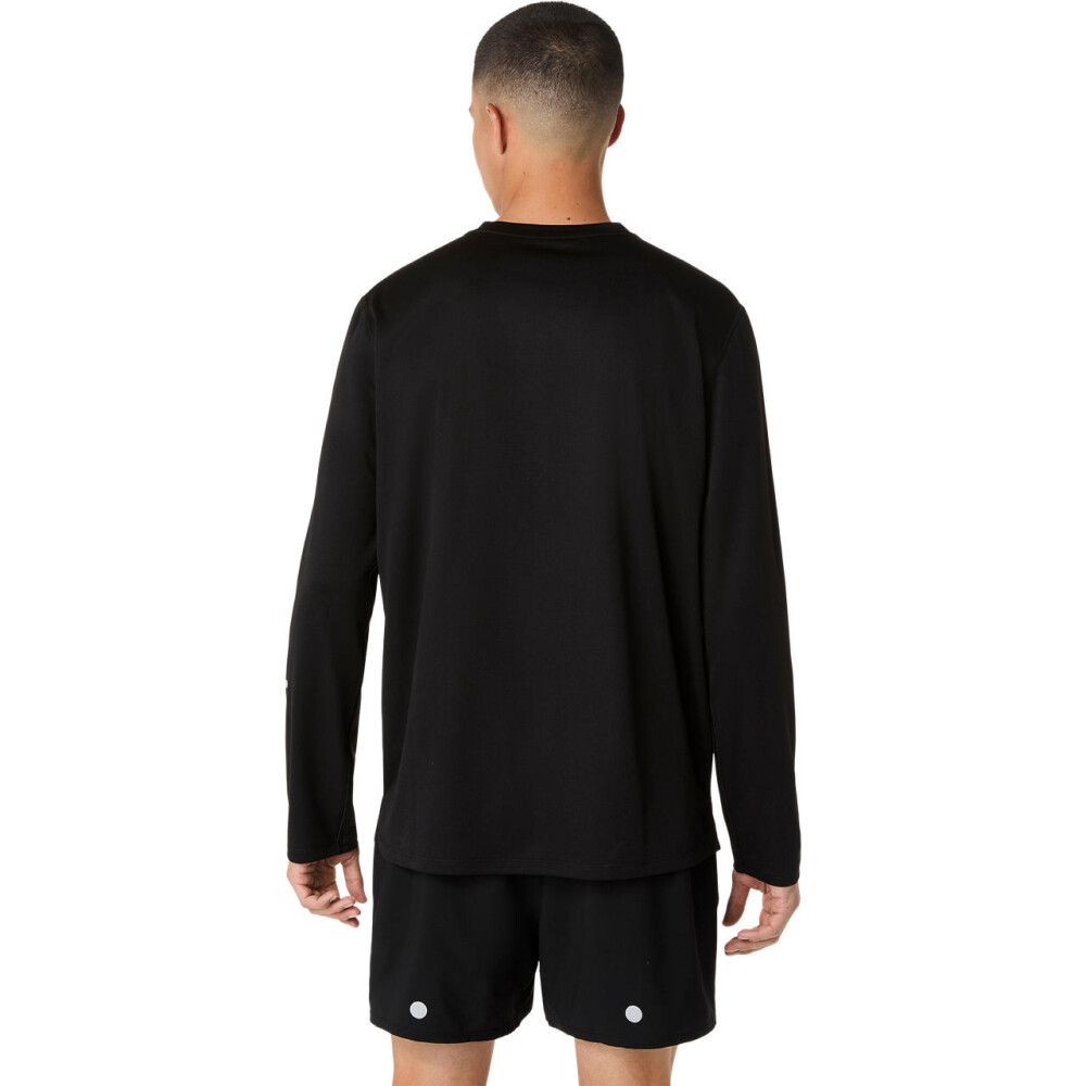 Polo Running Fujitrail Logo LS Top Hombre Performance Black/carrier Grey/cool Grey