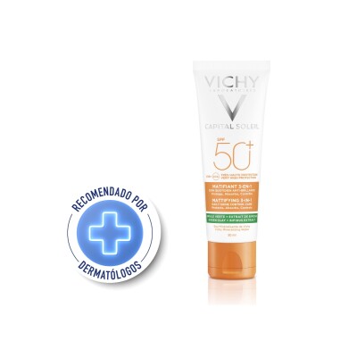 Protector Solar Vichy Spf 50 Capital Solei Anti Acne 50 Ml. Protector Solar Vichy Spf 50 Capital Solei Anti Acne 50 Ml.