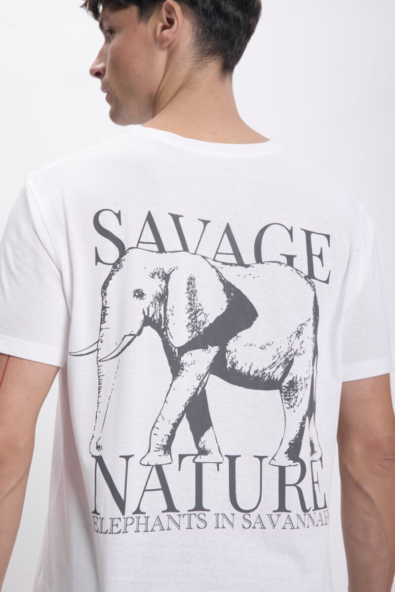 Remera estampa Nature Blanco