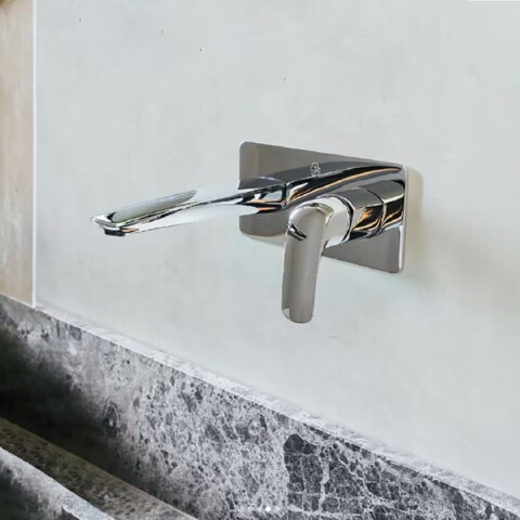 Grifería de lavatorio Monocomando de pared Epuyen cromado Grifería De Lavatorio Monocomando De Pared Epuyen Cromado