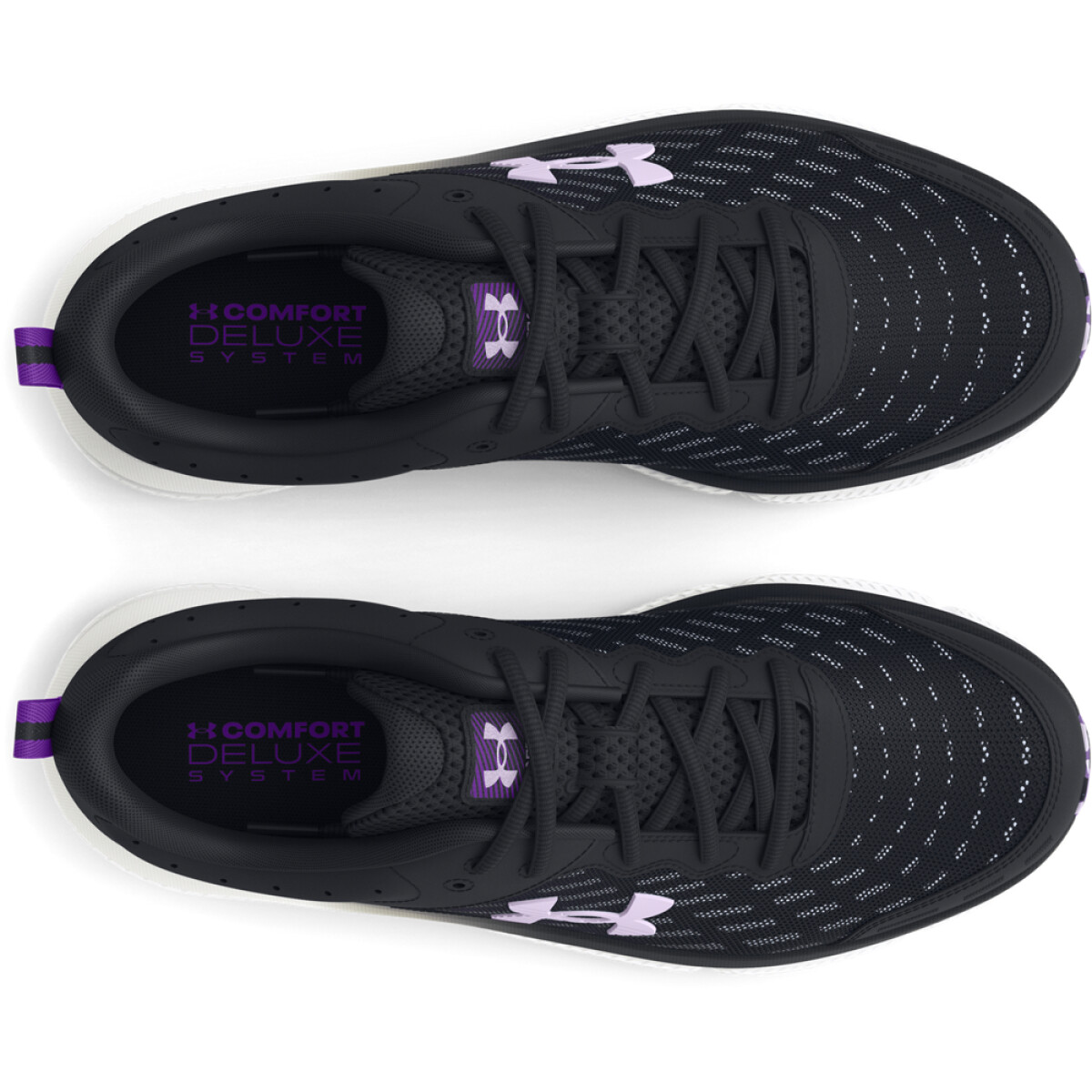 UA W Charged Assert 10-WHT - BLK-002 