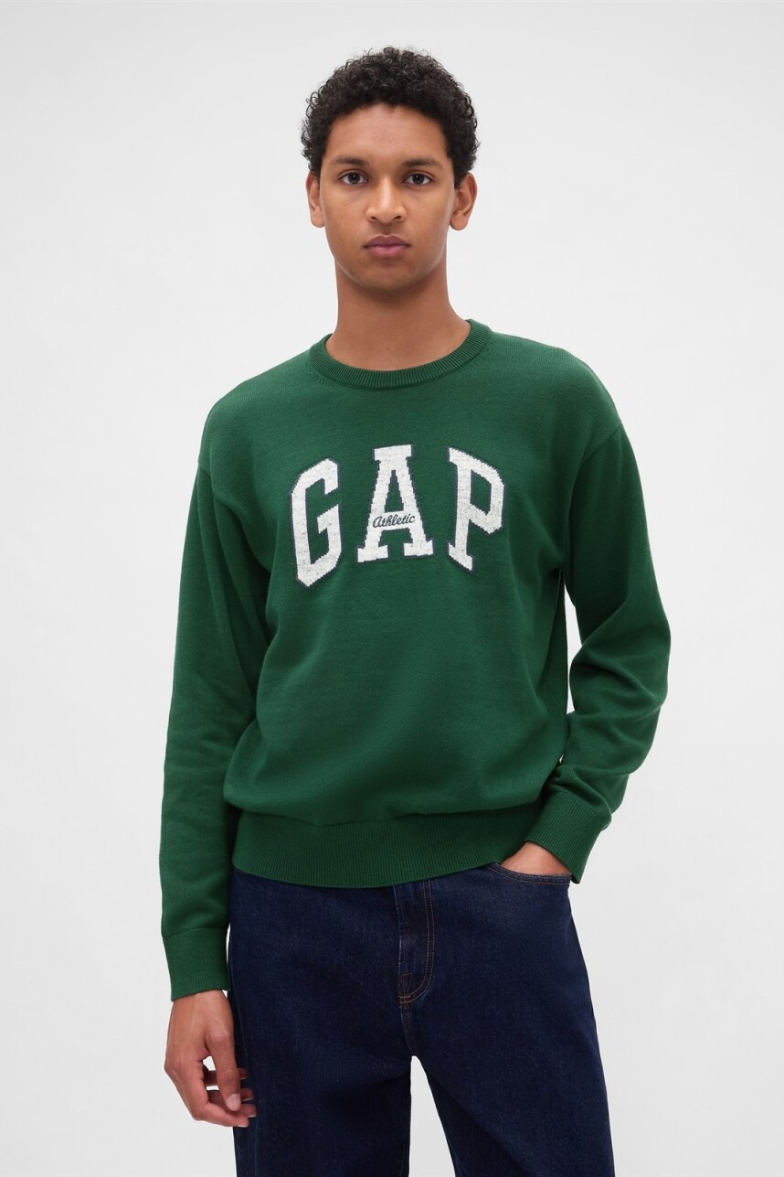 Buzo Logo Gap Hombre Evergreen Glamour