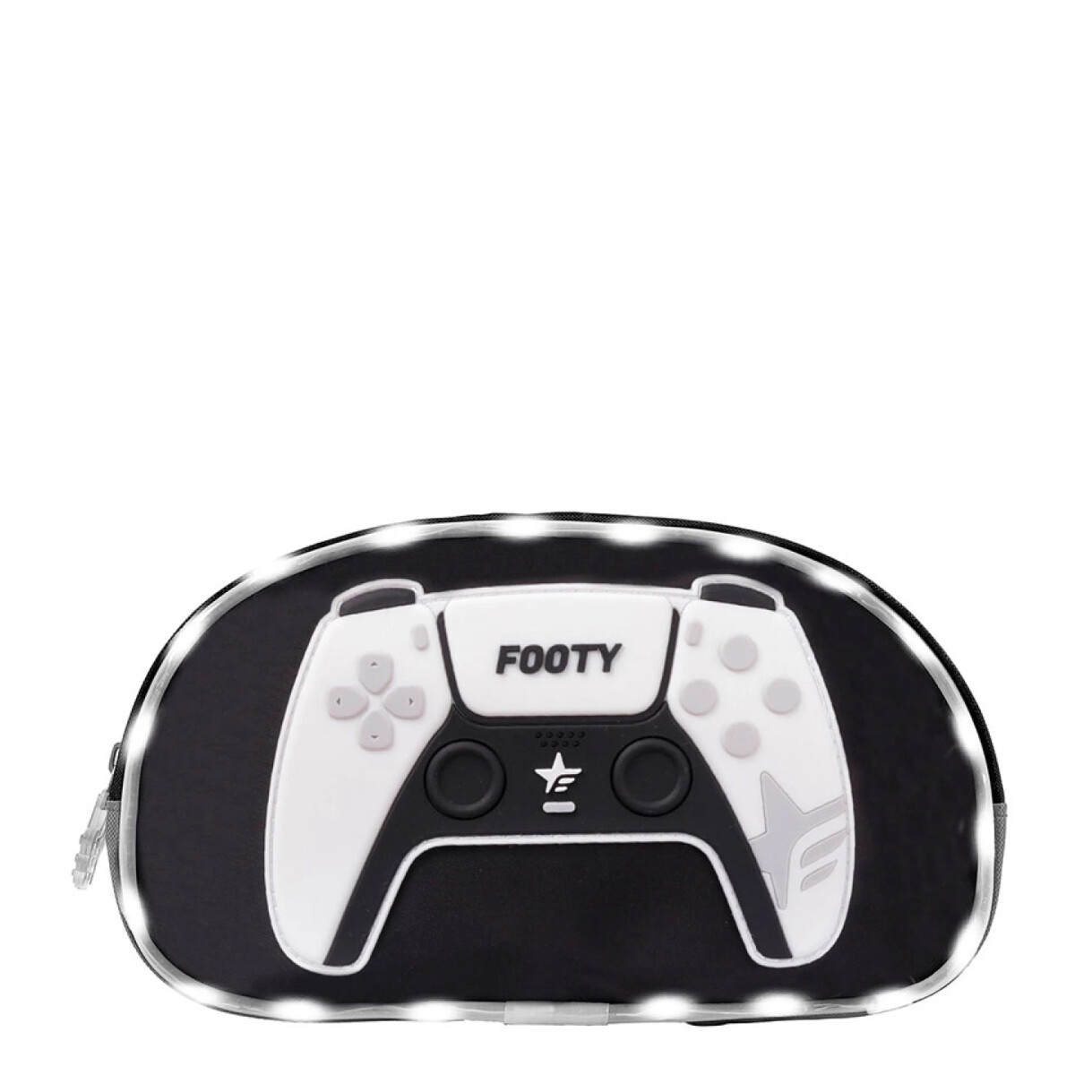 Cartuchera Footy Joystick con Luz Led - Negro - Blanco 