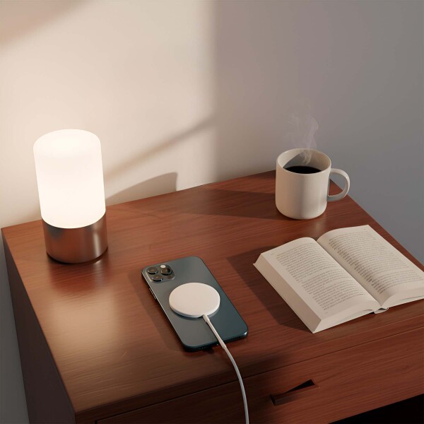 Cargador Qi Magnetico 15w Inalambrico Rapido Con Usb C Color Blanco