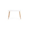 Juego de Comedor Eames Mesa rectangular 120x80 + 6 Sillas Blanco