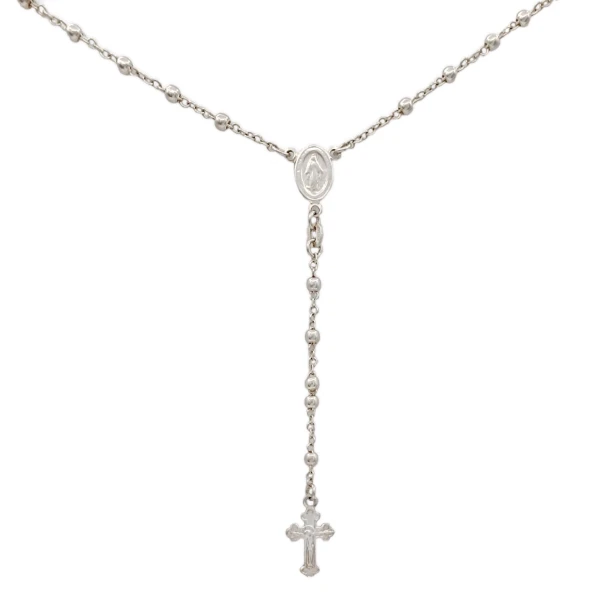 Rosario Virgen Milagrosa - Plata 925 - Sin Piedra - RO3012 sinpiedra