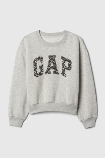 Buzo Deportivo Logo Gap Niña Light Heather Grey B08