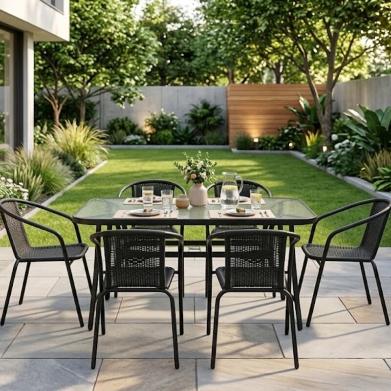 JGO DE MESA NEGRO P/JARDIN 7PZAS Unica