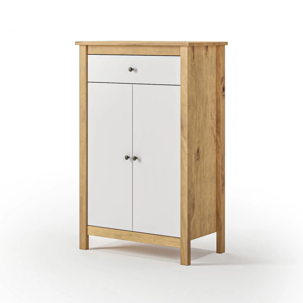 Zapatera 2 Puertas 1 Cajón - Mari Blanco