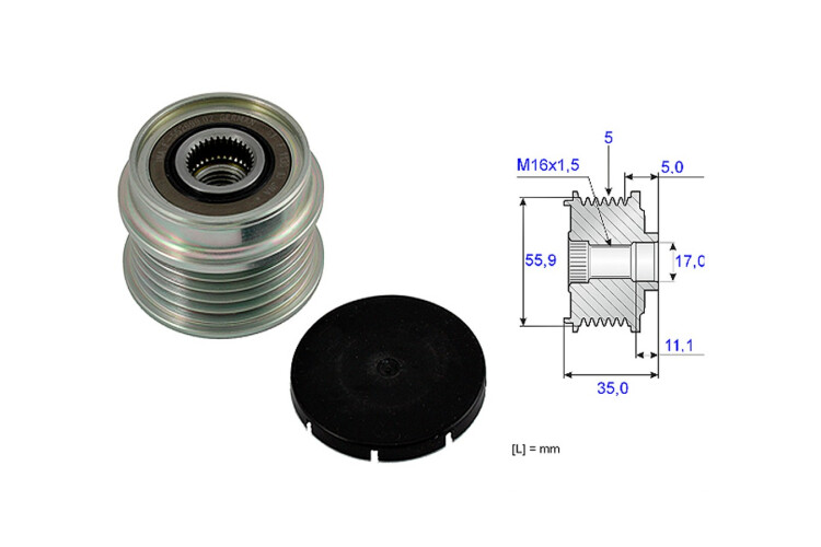 Polea Alternador Marcha Libre Audi A4 94-04 Polea Alternador Marcha Libre Audi A4 94-04