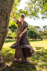 FALDA ALGODON ANDINN CAMEL