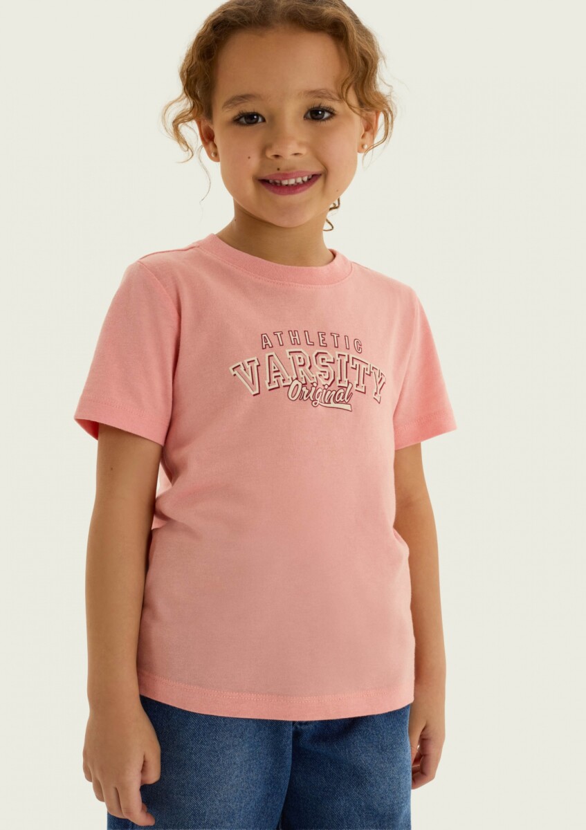 CAMISETA CON ESTAMPA - ROSA 