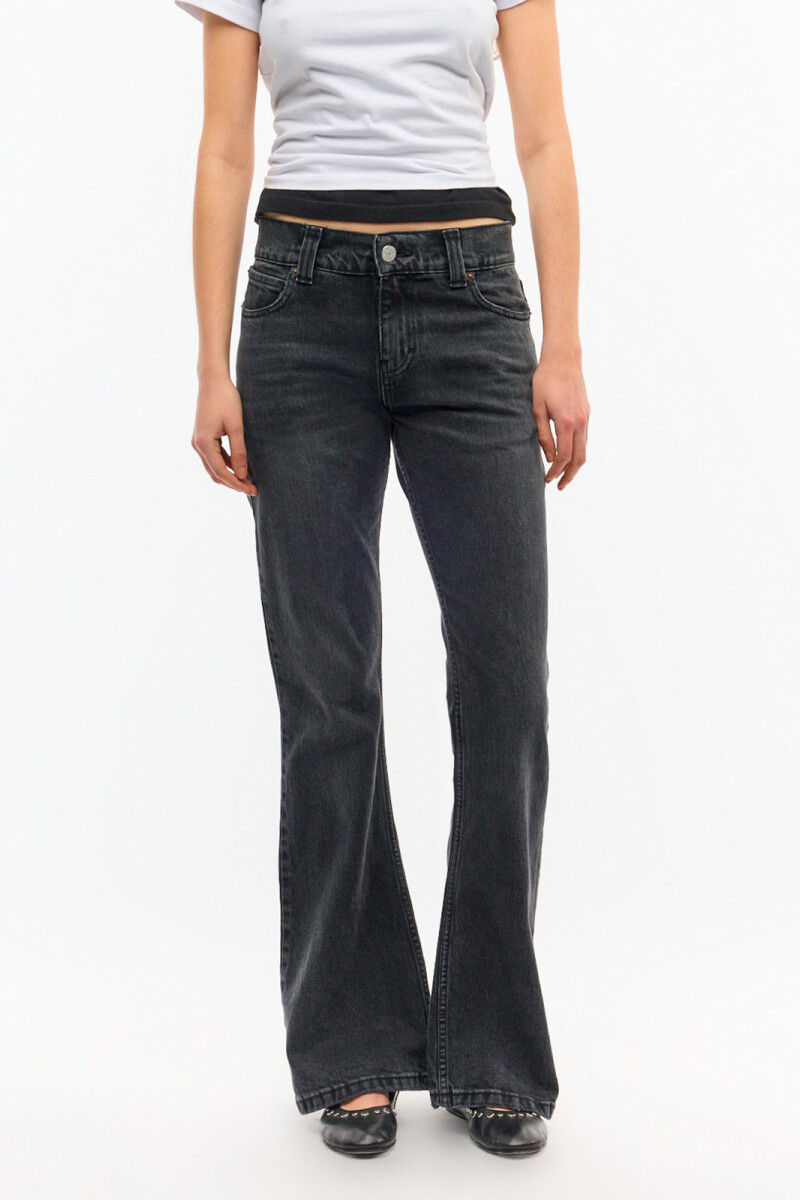 MID BOOTCUT GRIT BLACK Negro