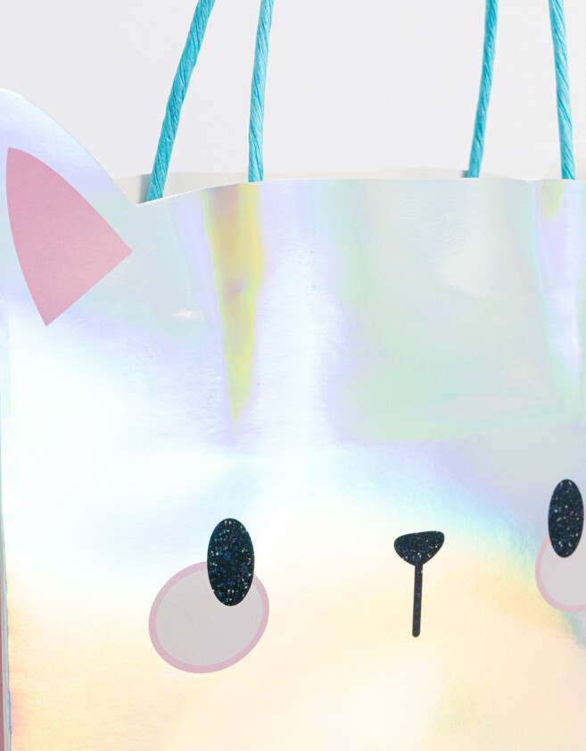 Accesorios Regalos Animalito Bolsa De Regalo De Gatito Tamaño Mediano - Holografico